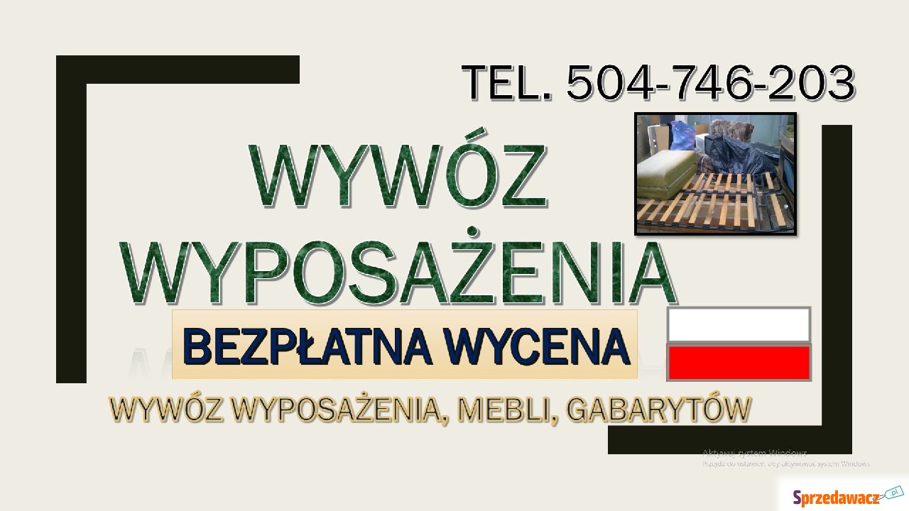 wywóz mebli, wrocław, tel. 504...