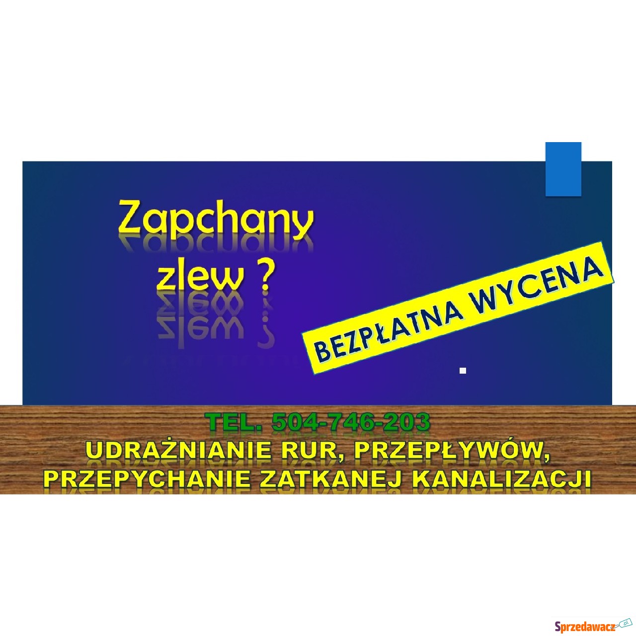 Przepychanie rur cena, tel. 50...