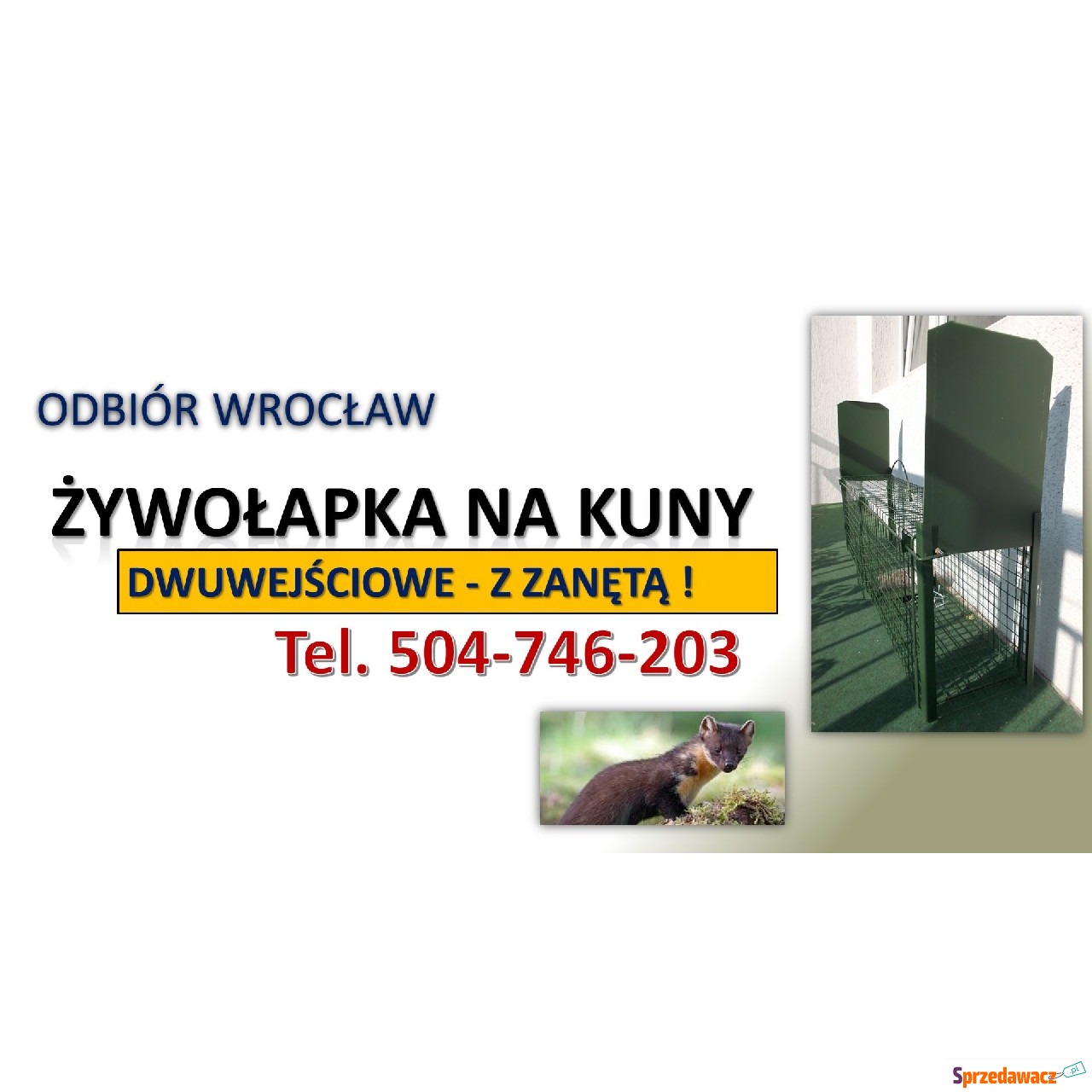 Żywołapka na kuny, cena, tel....