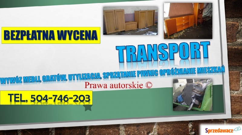 Firma odbierająca stare meble, tel. 504-746-203,... - Pozostałe usługi - Wrocław