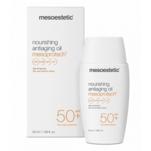 Mesoestetic odżywczy olejek anti-aging spf50+ nourishing antiaging oil spf 50+ - 50 ml dostawa grati