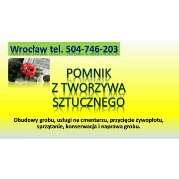 Nagrobek plastikowy, Cmentarz Wrocław, cena, tel.... - Pozostałe usługi - Wrocław - zdjęcie 2