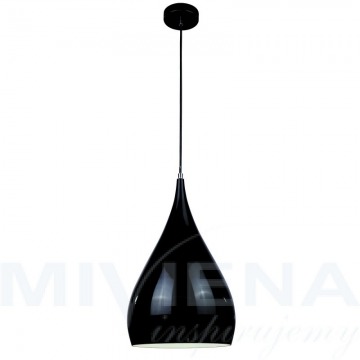 convex lampa wisząca 1 metal czarna 24 cm