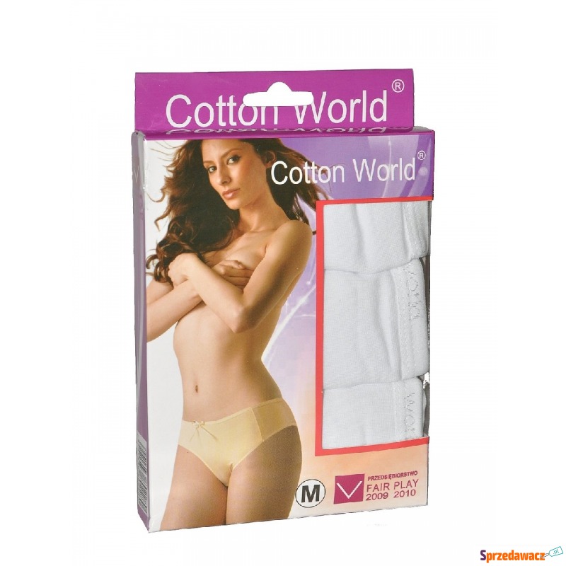 Figi cotton world lycra a'3 rozmiar: xl, kolor:... - Majtki - Wieluń
