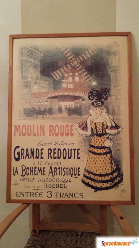 Plakat w stylu vintage Moulin Rouge Grande Redoute - Pocztówki, karty, plakaty - Warszawa